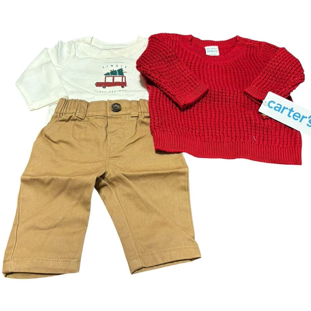 NWT Carter’s NB 3 pc Christmas outfit